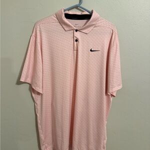 Nike Men's Pink Polo Shirt